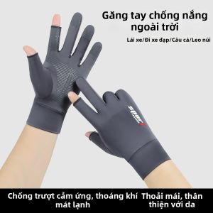 JIFANPAUL | Men UV Protection Thin Ice Fiber Gloves Slip Resistant