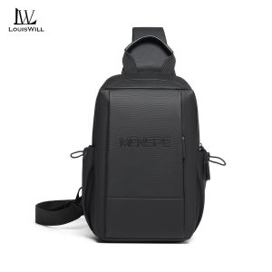 LouisWill Mens Chest Bag Cross Body Bag Travel Shoulder Bag Casual Men Chest Bag Men Fashion Shoulder Bag Waterproof Casual Sport Street Bag for College Student