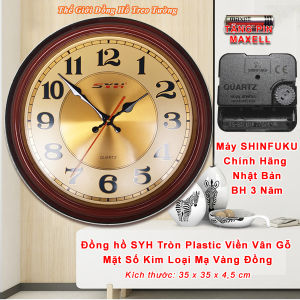 Đồng Hồ Cao Cấp SYH Tròn Đẹp – Máy SHINFUKU KIM TRÔI Chính Hãng Nhật Bản - Bảo Hành 3 Năm - Tặng Pin Maxell