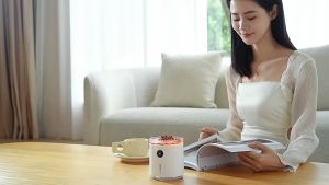 ⚡รับประกัน 1 ปี⚡เครื่องทำความชื้น Smoke Ring Jellyfish ใหม่ เครื่องพ่นกลิ่นภูเขาไฟ เครื่องอะโรมาเทอราพีพร้อมจอแสดงผลดิจิตอลอัจฉริยะ โฮมเดสก์ท็อป