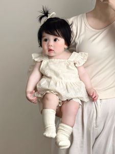 Summer Thin Set Infant Korean Style Sleeveless Strap Top Shorts Sweet Outdoor Clothes Two Piece Set for Baby Girls Princess Skirt