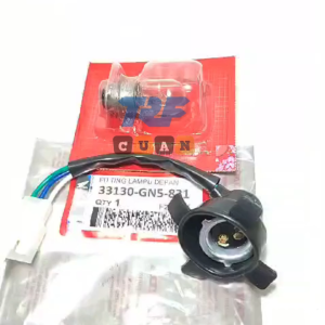 Lampu Bohlam Depan + Fitting Lampu Grand Supra 12V 25W Honda KFV BOHLAM Bolam Piting GN5 Motor Beat