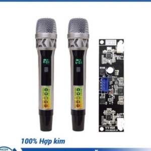 Micro không dây đôi ( 2 cây ) nhôm đa năng kèm board Q35 UHF sử dụng cho loa kéo loại 1 - Hàng nhập khẩu - Giá 2 cây  - Gia Khang Shop
