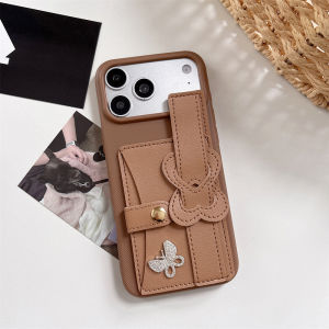 With Wallet Card Holder Polka Dot Phone Case for iPhone 17 Pro Max 16 15 14 13 12 11 Leather WristBand Strap Shockproof Cover