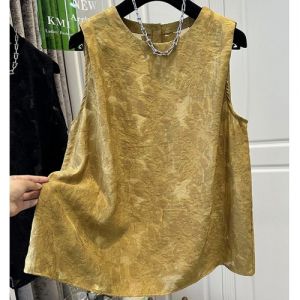 AIYITI | New Chinese Style Sleeveless Embroidery Loose Shirt