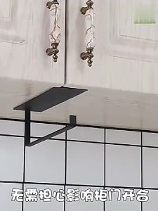 Giá Dán Tường Treo Cuộn Giấy Bằng Thép Sơn Tĩnh Điện Gắn Tường - Móc Treo Đồ Chữ L  TReo Khăn Cuộn Khăn Lau Bếp Khăn Tắm Dính Tường Đa Năng