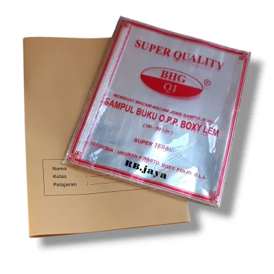 (Promo) Paket 20 Pcs Sampul Buku Tulis Plastik & Kertas Ukuran Boxy dan Kwarto 10 kertas +10 plastik