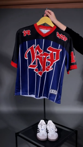 KHF | Jersey Vintage Number 13 Wanita Laki-Laki Cewek Futsal Bahan Dryfit Brazil Milano Full Printing Oversize Casual Rugby Retro Streetwear Hockey Retro NFL Bola Olahraga Boxyfit Pakaian