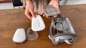 7 in 1 8100 Gas Mask Large View Full Face Facepiece Respirator For Chemical Spray Painting Spraying Safety