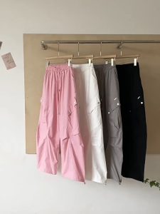 กางเกงกระบอก กางเกงคาร์โก้ ขาจั๊ม งานหนัก ออกเเบบพิเศษ#1257