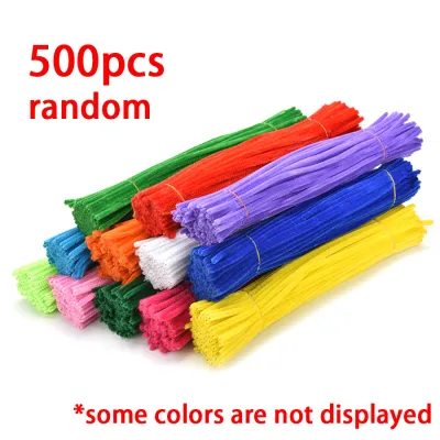 300/500pcs Pipe Cleaners Craft Stems Indoor Decor Handicraft DIY Chenille Stem Flower for Mothers Day Festival Birthday XJM