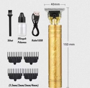 Alat cukur elektrik multifungsi untuk memotong rambut jenggot dan kumis