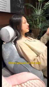 Ice Bean Bedhead Cushion Large Backrest Sofa Huge Pillow Student Dormitory Bed Reading Waist Protection Pillow Soft Bag Summer