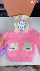 Áo Khoác hoodie chất liệu da cá siêu mềm mịn màu sắc đáng yêu cho bé gái