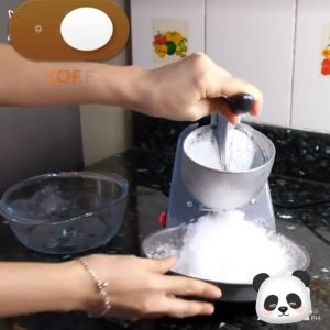 【Double blades】Electric double cover double blade ice crusher suitable for home use commercial shaved ice milk tea shop