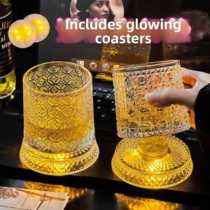 Rotatable Stylish Whiskey Glass Tumbler