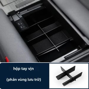 Hộp Đựng Đồ Tỳ Tay Trung Tâm Toyota Sienna 2021-2024 JYCDC Có Đệm Chống Trượt Phụ Kiện Đựng Đồ Ô Tô Bằng Nhựa ABS