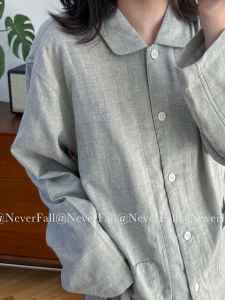 Pure Cotton Sleepwear Womens Spring Autumn Long Sleeve Double Layered Gauze Home Clothes Set Comfortable Breathable Nightgown