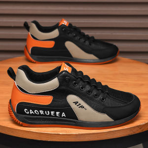 Agan Mens Shoes Winter New 2025 Leather Surface Waterproof Wear-resistant Youth Sports Leisure Slip-on Black Board Shoes