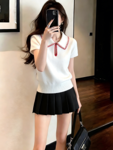 HUOLISI | White Stylish Anti-aging Autumn Polo Shirt T-shirt