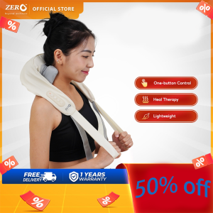 Rechargeable Shoulder Massager with Heat - Professional-Grade Kneading for Neck/Back Tension | 360° Adjustable & Portable (Ideal for Drivers & Office Workers)