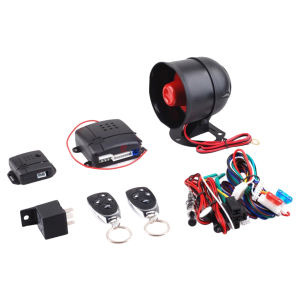 Vktech Automotive Keyless Entry System with Programmable Alarm and Dual Remote Control for Safety