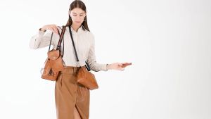 YIMO Simple Color Block Handbag for Women Fashion Trend Large Capacity Four-Piece Set New European and American Style Single Shoulder Crossbody Soft Mother-Daughter Bag