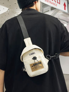 Mens Crossbody Bag Portable Mini Mobile Phone Bag Trendy Brand Chest Bag Mens Small Bag Sports One-Shoulder Messenger Bag Small Backpack