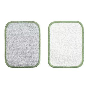 Double Sided Wire Dishcloth Scrubbing Sponge Microfiber Dish Rags for Kitchen Non Scratch Dishwashing Cloths 5/10Pcs Clean Tool