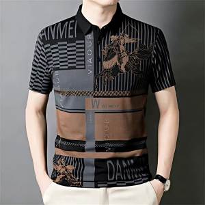 【OUFISUN】Mens Baju Polo Short Sleeve Shirt Plain Casual Golf Stretchable Men Slim Fit POLO T Shirt polo lelaki