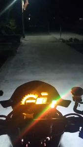 Astront 2PCS Motorcycle Mini Driving Light Full Set Double Spotlight LED Headlight For Motorcycle 12V-85V Y+W Color