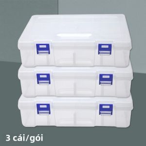 Hộp Đựng Bằng Nhựa Trong Suốt Dùng Cho Mỹ Phẩm Dược Phẩm Trang Sức Linh Kiện Điện Tử Đồ Chơi Tự Làm Đóng Gói Xếp Chồng Được Đa Năng