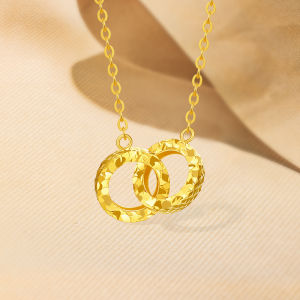 ZHOU LIU FU 周六福 สร้อยคอทองคำ 75% 18K สร้อยคอสตรี 40+5cm C0613576