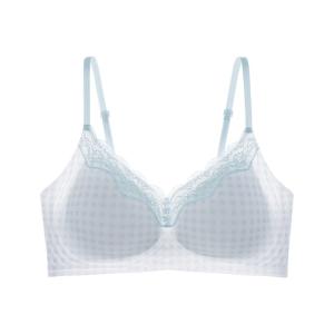 miiow | Ice Silk Seamless Womens Underwear Summer Thin Gathered Large Chest Small Chest Effect Breathable Backless Bra Nylon Fabric