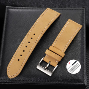 18/20/22mm Oil Wax&Matte Genuine Leather Watch Strap Brown Cowhide Universal Wristband for Seiko for Rolex Replace Soft Bracelet