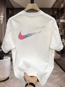 Export Cut Label ~ Tail Order Discount Leak-Picking Short Sleeve T-Shirt Male and Female Trendy Brand Loose Pure Cotton Clothes Minimalist Half Sleeve T-shirt