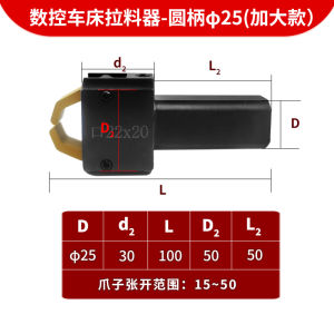 CNC Lathe round Handle Automatic Puller Puller Clamp Feeder Feeder Square Handle Clamp Inlaid Alloy Tungsten Steel Claw