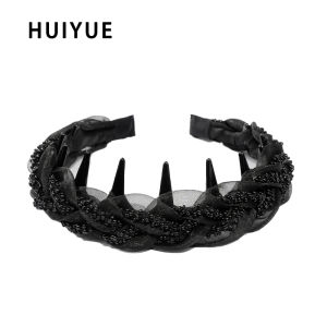 Hebe Style Twist Braid Hairband Womens New 2025 High Hairline Pressed Hair Headband Luxury Hair Clip Hair Accessory