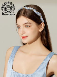 Sweet Royal Salsa Twisted Fabric Hairband Womens Pure Color Spring Summer Fresh Style Net Lace Hairband Fashion Accessory