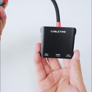 Cabletimes | CABLETIME Switch 2 Dock Portable TV Hub 3 in 1 4K 144Hz PD100W 5Gbps High-Speed Replacement Dock Station for Switch Steam Deck