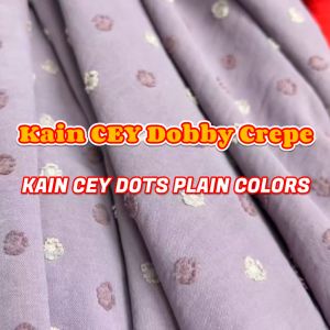[️SALE] Kain Cey Crepe Embroidery Bidang 58 Inch Bunga Mini Kain Ironless Kain Elastik Cey Fabric Ironless Elastic