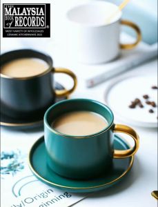 Nordic Coffee Cup With Gold Handle/Luxury Milk Tea Cup/Ins Style Breakfast Cafe Mug/Latte Cappuccino