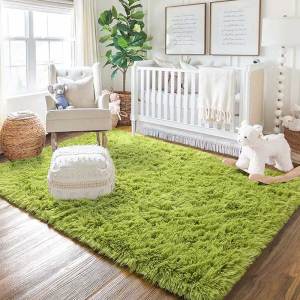 Furry Carpet Living Room Floor Shag Rug Area Bedroom Bed Blanket Black Soft Kids Room Rug Modern Indoor Home Decor