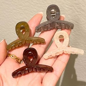 2PCS 4.5cm Acetate Hair Clip Women Geometric Hair Claw Clamps Mini Size Hairpins Barrette for Girls Claw Clip Crab Hair Accessories