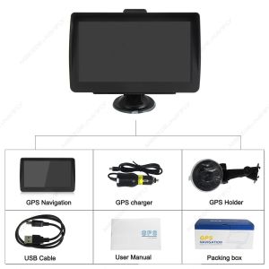 2025 Car GPS Navigation 7 Inch Touch Screen GPS Navigator Truck Support TF 2500mah New Europe MAP Hi-Fi Speakers FM Transmitter