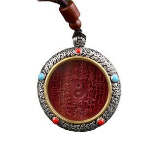 Cinnabar Pendant Mountain Ghost Spend Money Authentic Cinnabar Charm Rotatable Cinnabar Necklace