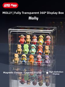 AMU·PIGGY | Transparent Acrylic Display Storage Dustproof Figurine Cabinet