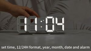 ARAFURA - Taffware Jam Meja LED Digital Clock - TS-S60-W - White