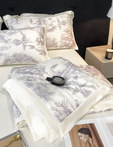 Ice Silk Summer Washable Air Conditioned Bedding Set Four-Piece Cool Touch Breathable Single Double Person Comforter Cover