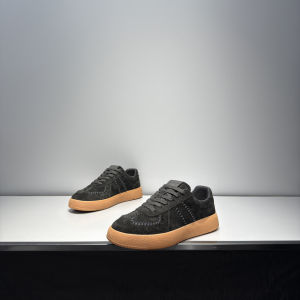 Fall New Low-Top Mens Casual Shoes Fashionable Retro Dequn Leather Board Shoes Comfortable Breathable Sporty Flat Heel